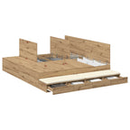 Lit coffre en bois avec rangement - matelas inclus - Modèle Naya