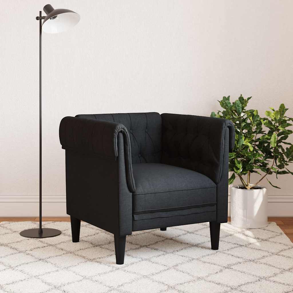 Fauteuil Chesterfield en tissu - Modèle Elliot