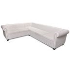 Canapé d'angle Chesterfield en similicuir - Modèle Clément