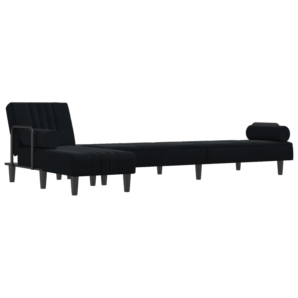 Canapé d'angle convertible en velours - Modèle Maëlis