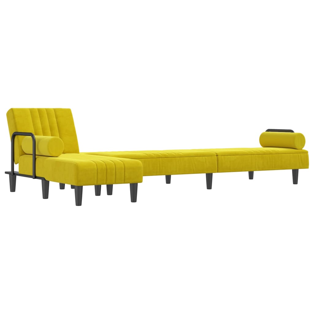 Canapé d'angle convertible en velours - Modèle Maëlis