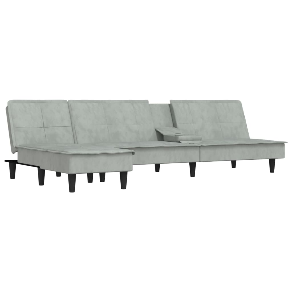 Canapé d'angle convertible en velours - Modèle Ysée