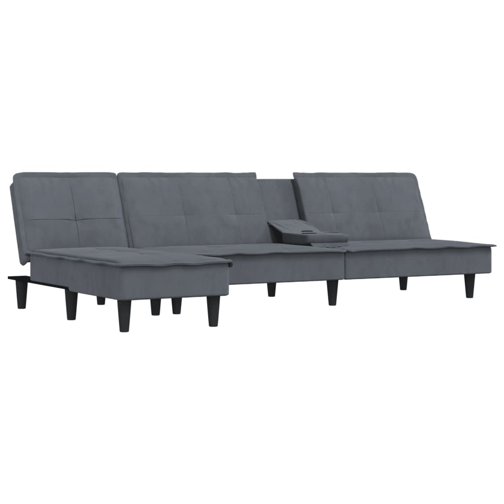 Canapé d'angle convertible en velours - Modèle Ysée