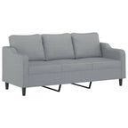 Canapé moderne avec repose-pied en tissu - Modèle Noa