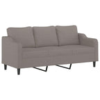 Canapé moderne avec repose-pied en tissu - Modèle Noa