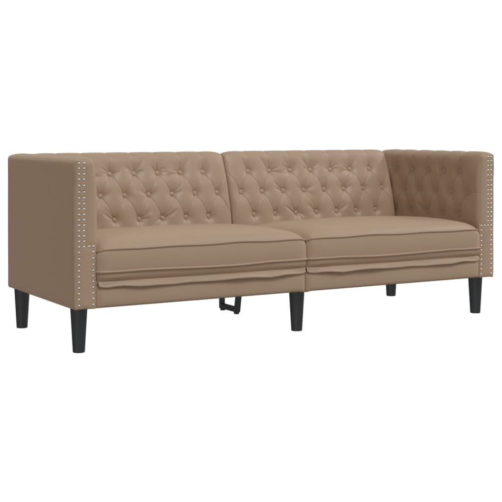 Ensemble de canapé Chesterfield en similicuir - Modèle Arthur