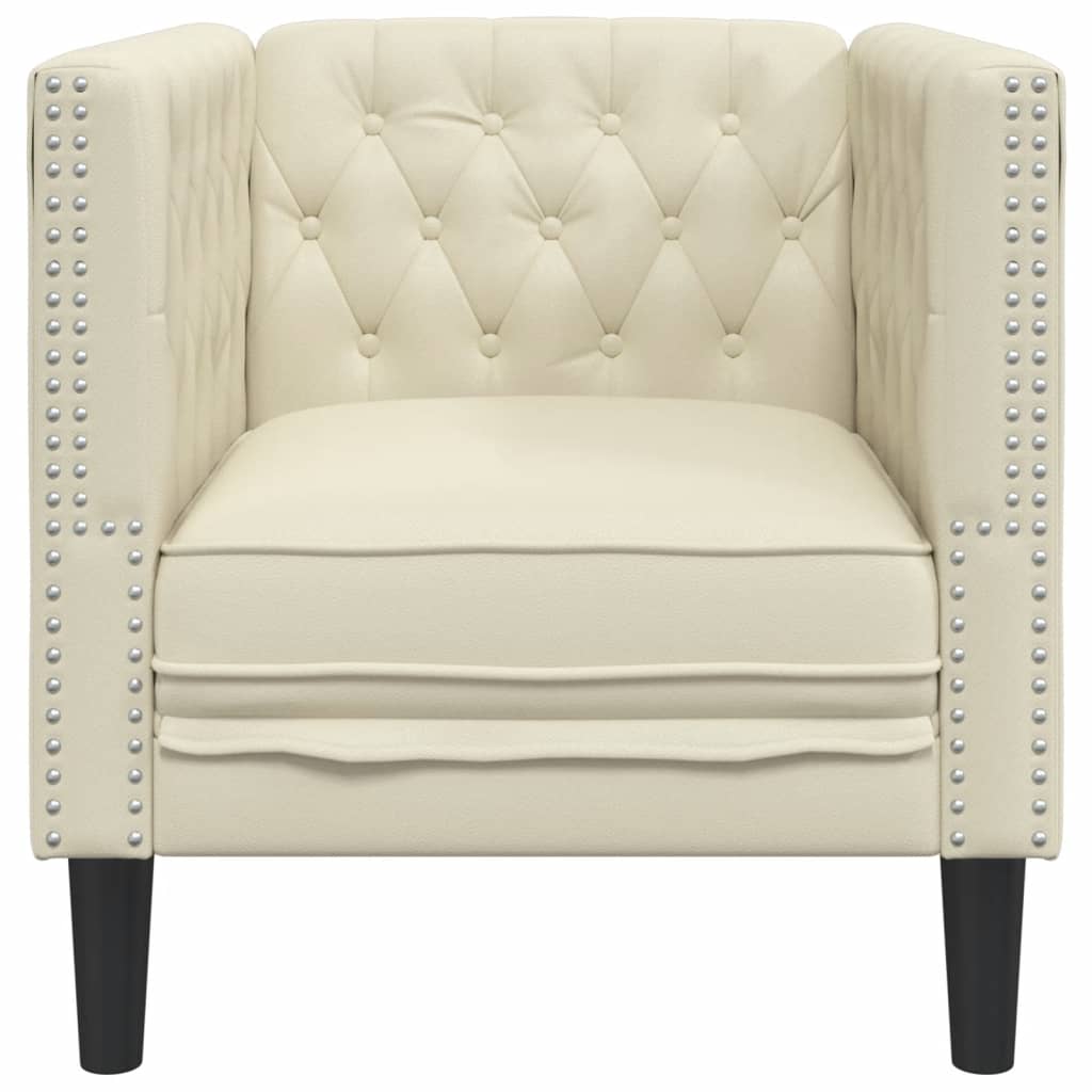Fauteuil Chesterfield en similicuir - Modèle Oscar