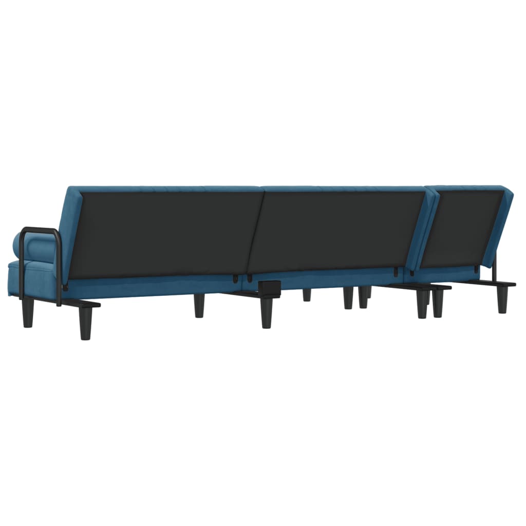 Canapé d'angle convertible en velours - Modèle Maëlis