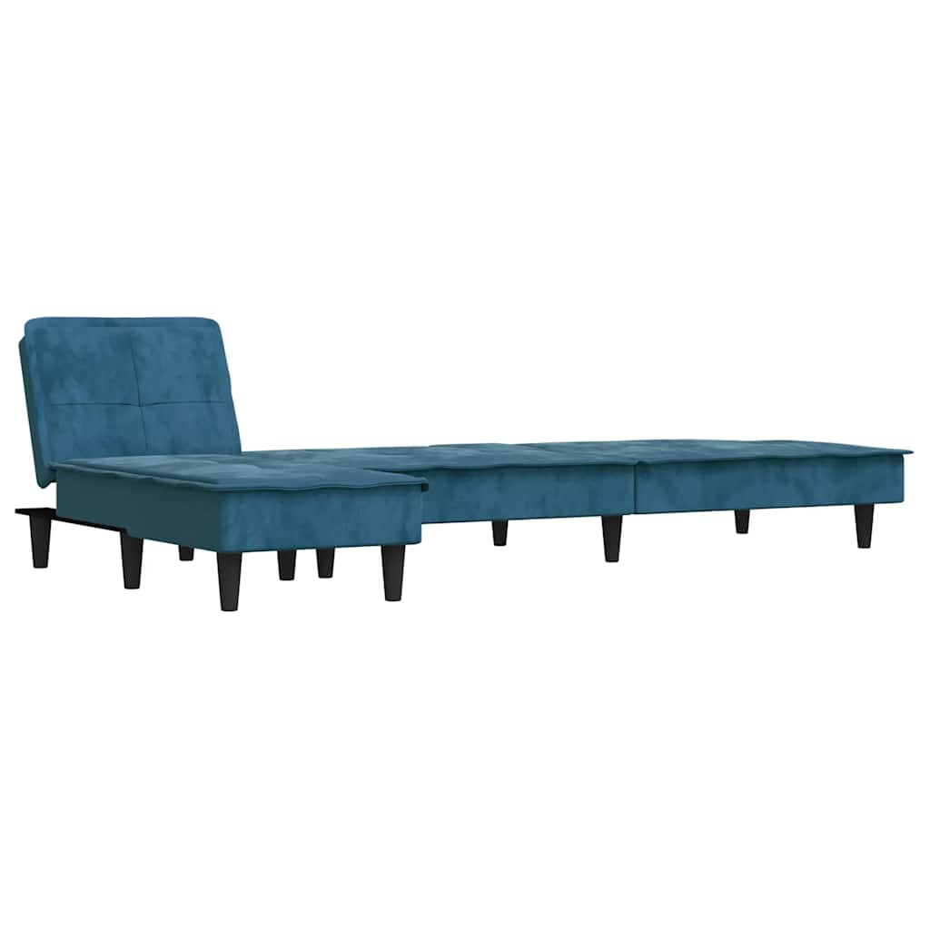 Canapé d'angle convertible en velours - Modèle Ysée