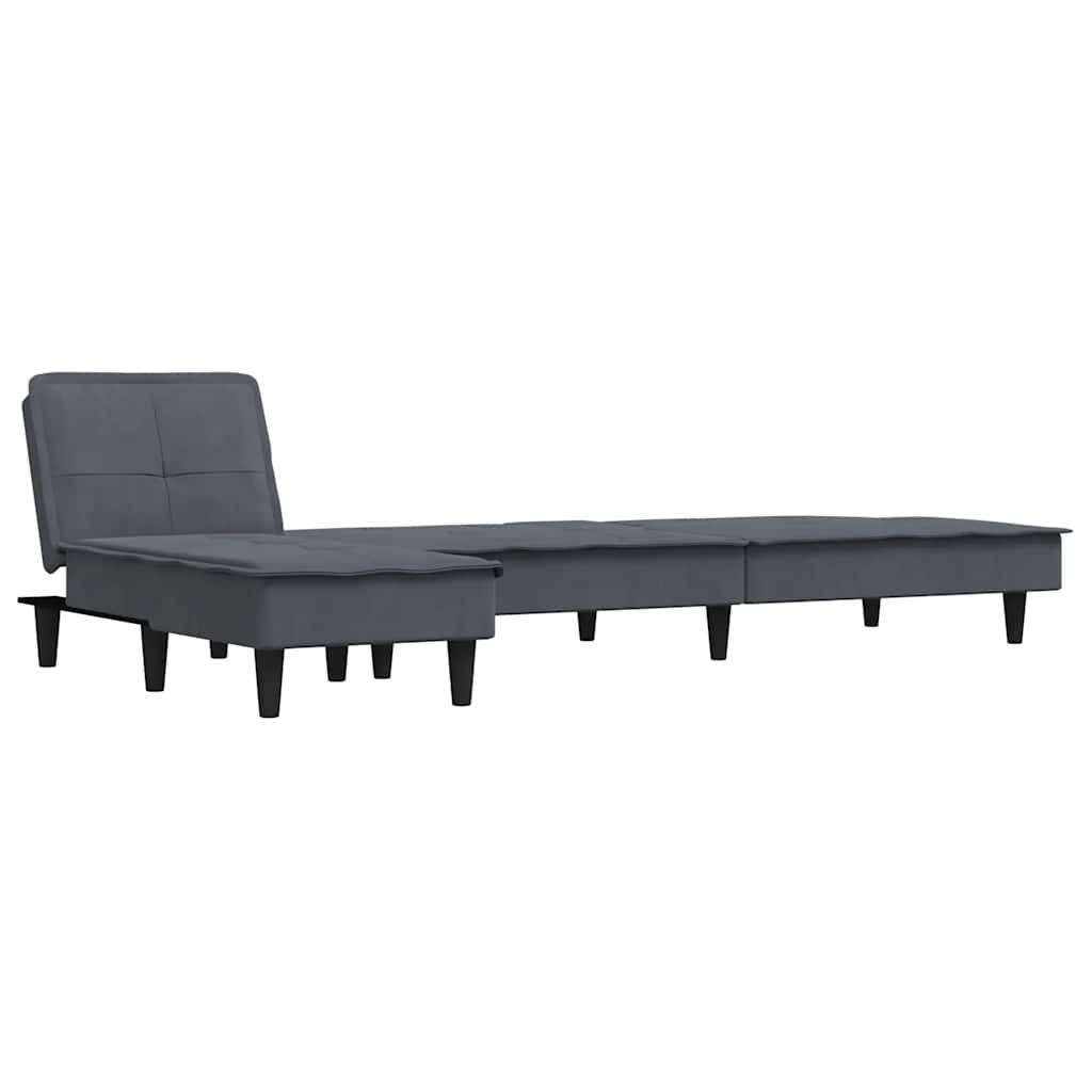 Canapé d'angle convertible en velours - Modèle Ysée