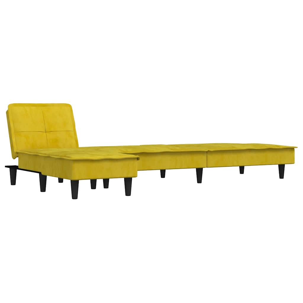 Canapé d'angle convertible en velours - Modèle Ysée
