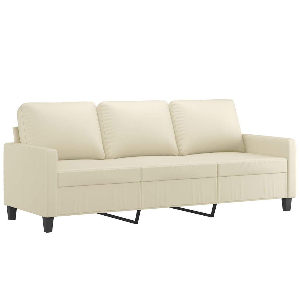 Canapé moderne avec repose-pieds en similicuir - Modèle Néo