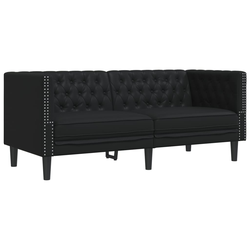 Ensemble de canapé Chesterfield en similicuir - Modèle Arthur