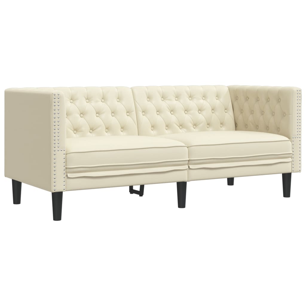 Ensemble de canapé Chesterfield en similicuir - Modèle Arthur