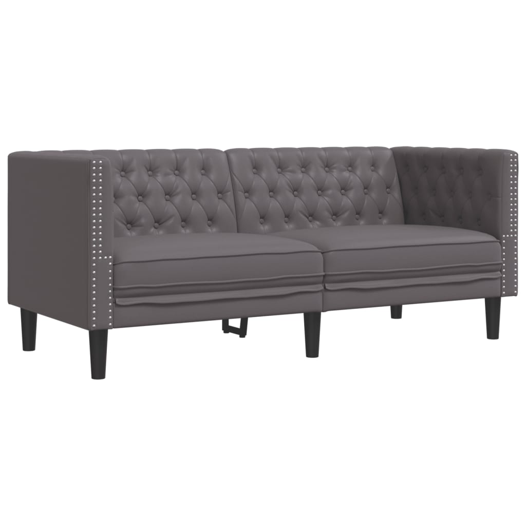 Ensemble de canapé Chesterfield en similicuir - Modèle Arthur