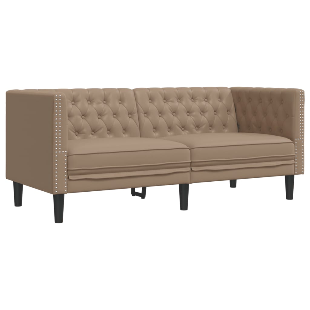 Ensemble de canapé Chesterfield en similicuir - Modèle Arthur