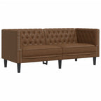 Ensemble de canapé Chesterfield en similicuir - Modèle Arthur
