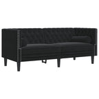 Ensemble de canapé Chesterfield avec traversins en velours - Modèle Raphaël