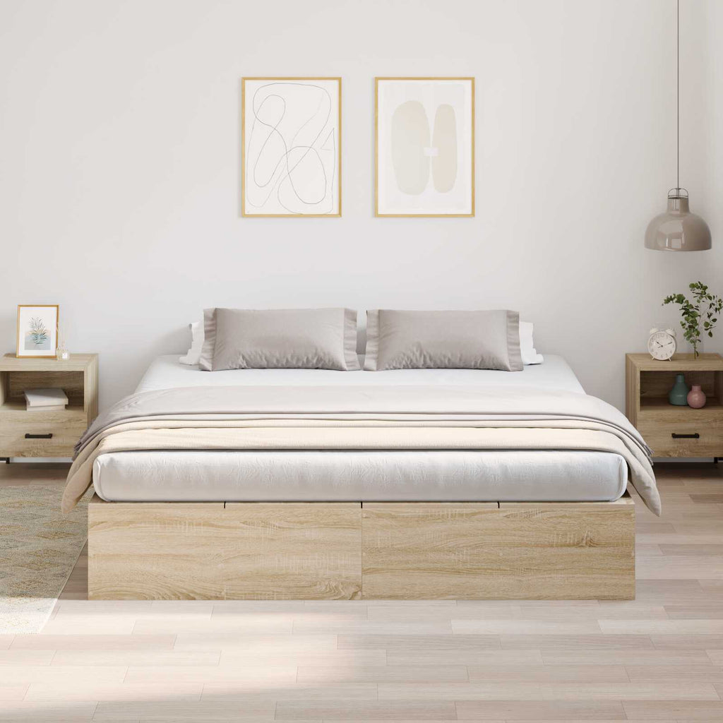 Lit coffre en bois avec rangements - Modèle Lyséa