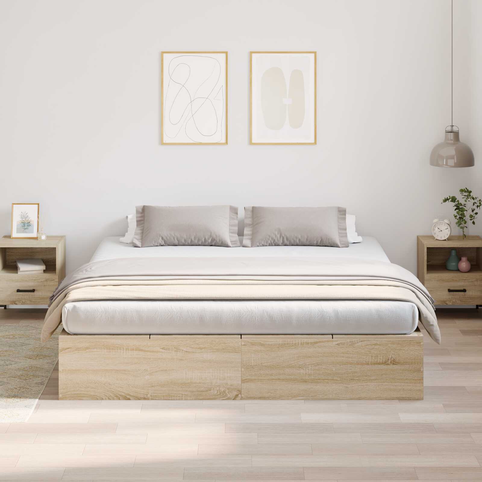 Lit coffre en bois avec rangements - Modèle Lyséa