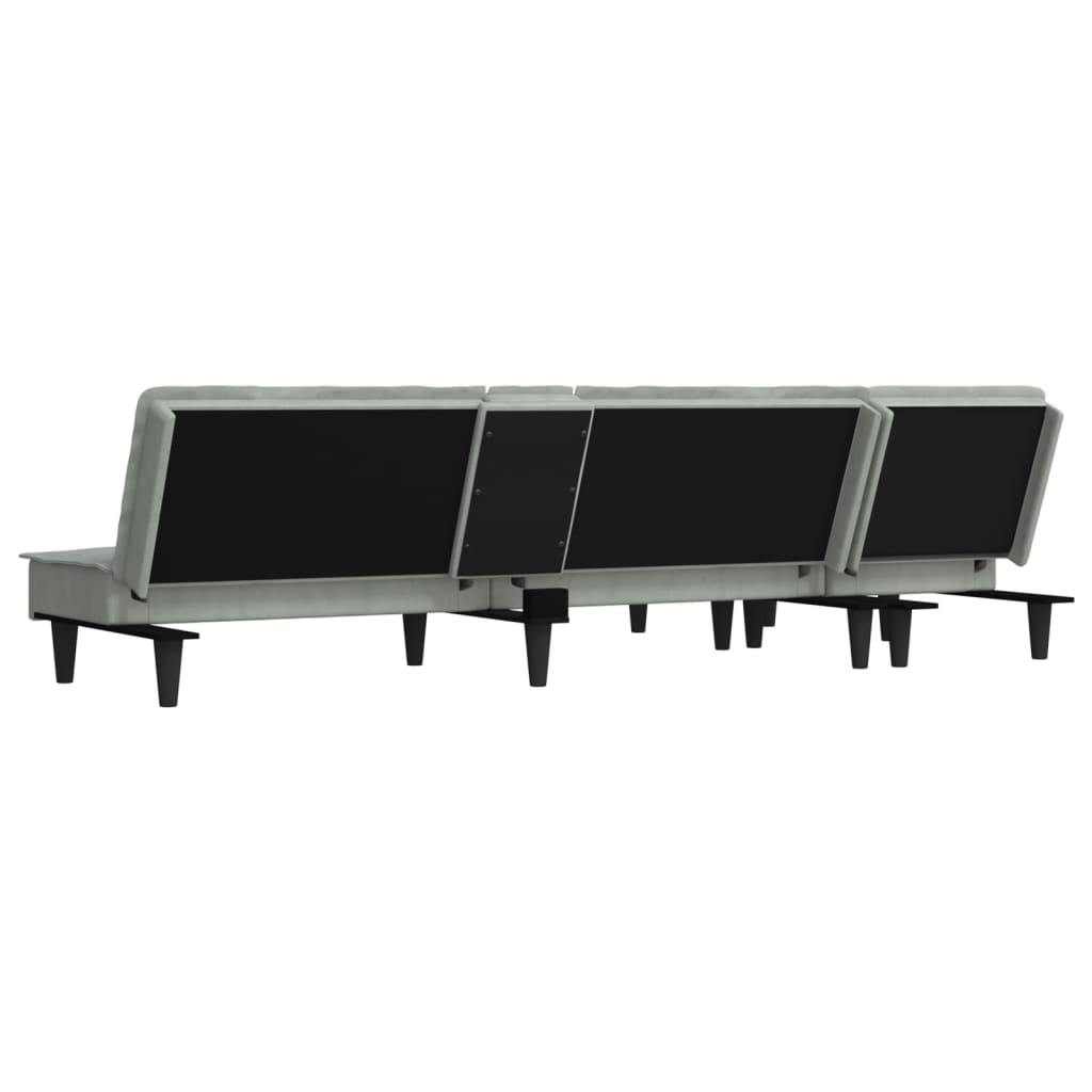 Canapé d'angle convertible en velours - Modèle Ysée