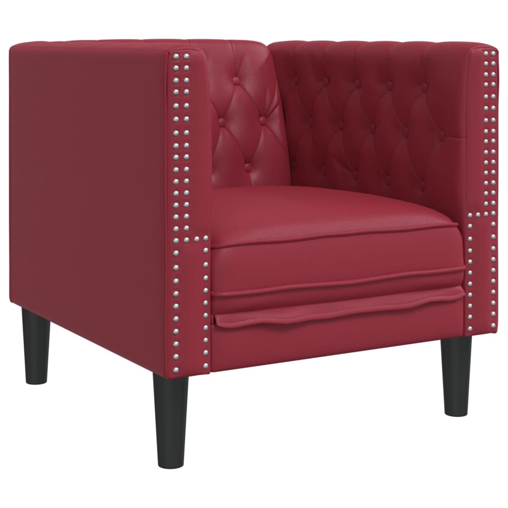 Ensemble de canapé Chesterfield en similicuir - Modèle Arthur