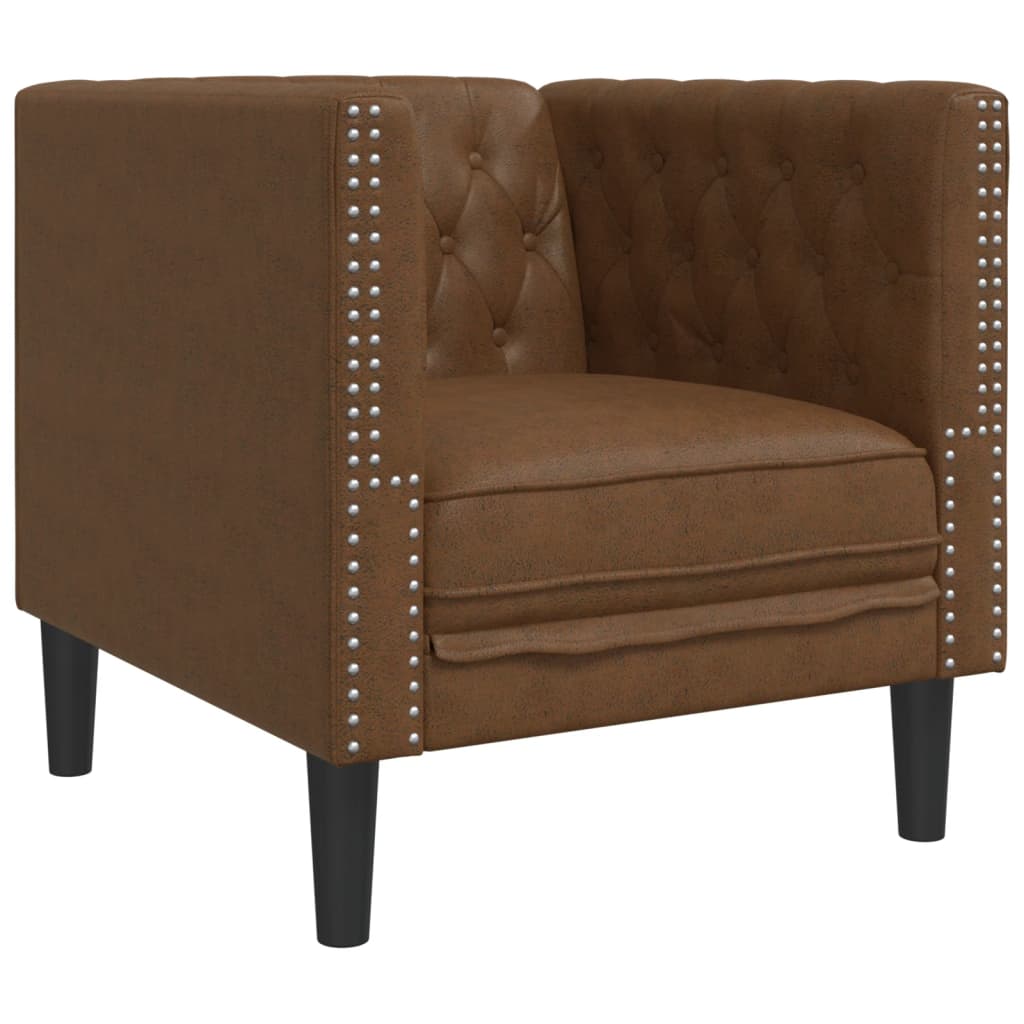 Ensemble de canapé Chesterfield en similicuir - Modèle Arthur