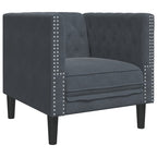 Ensemble de canapé Chesterfield avec traversins en velours - Modèle Raphaël