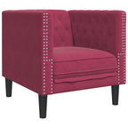 Ensemble de canapé Chesterfield avec traversins en velours - Modèle Raphaël
