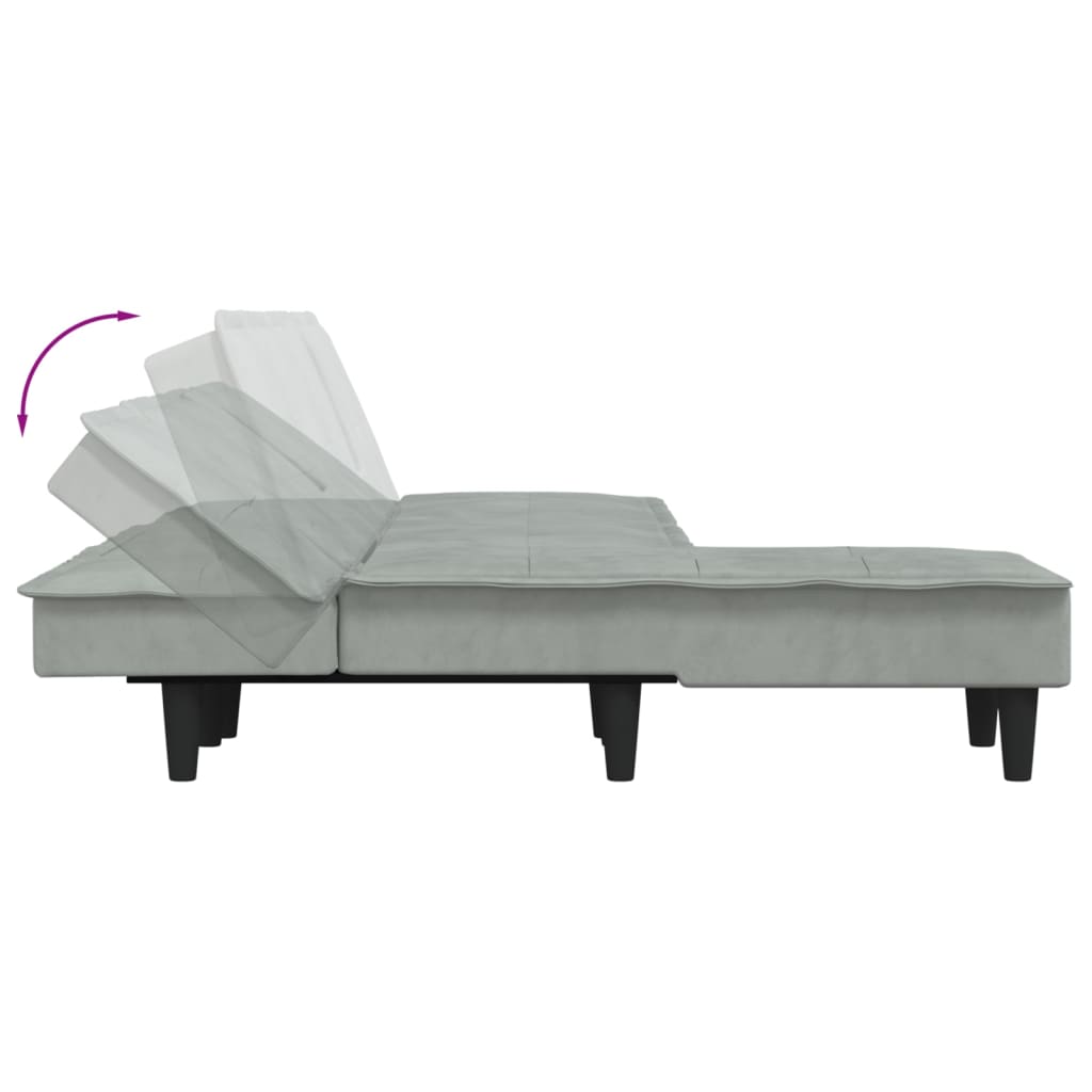 Canapé d'angle convertible en velours - Modèle Ysée
