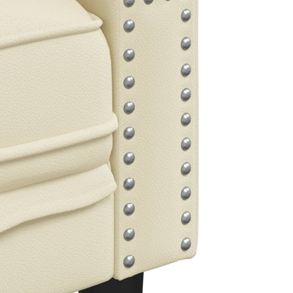Fauteuil Chesterfield en similicuir - Modèle Oscar