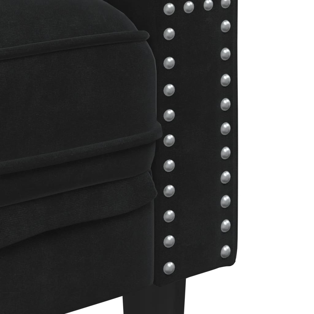 Fauteuil Chesterfield en velours - Modèle Georges