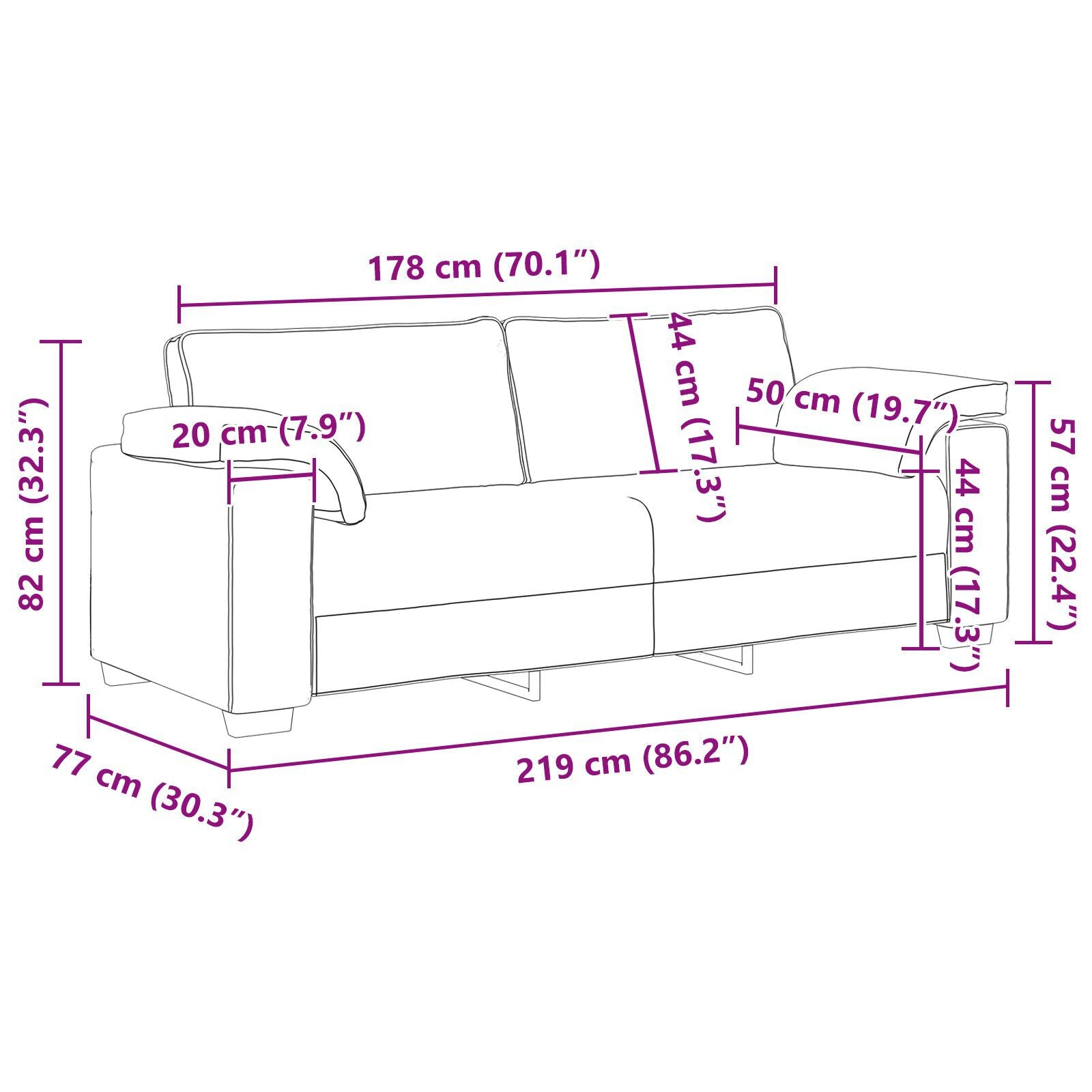 Canapé moderne en tissu - Modèle Elio