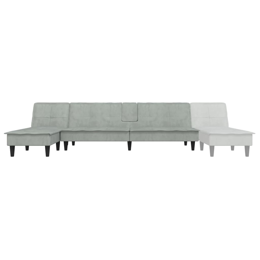 Canapé d'angle convertible en velours - Modèle Ysée