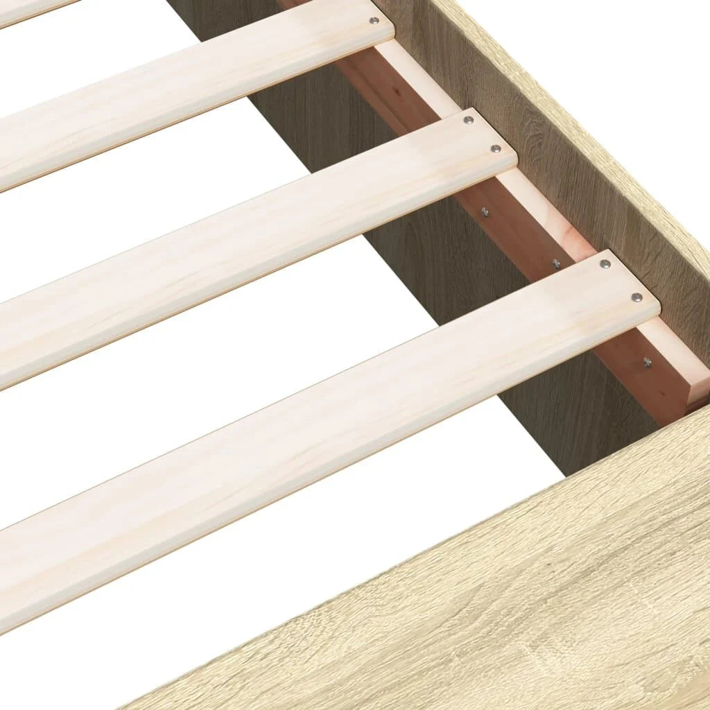 Lit coffre en bois avec rangement - Modèle Anna