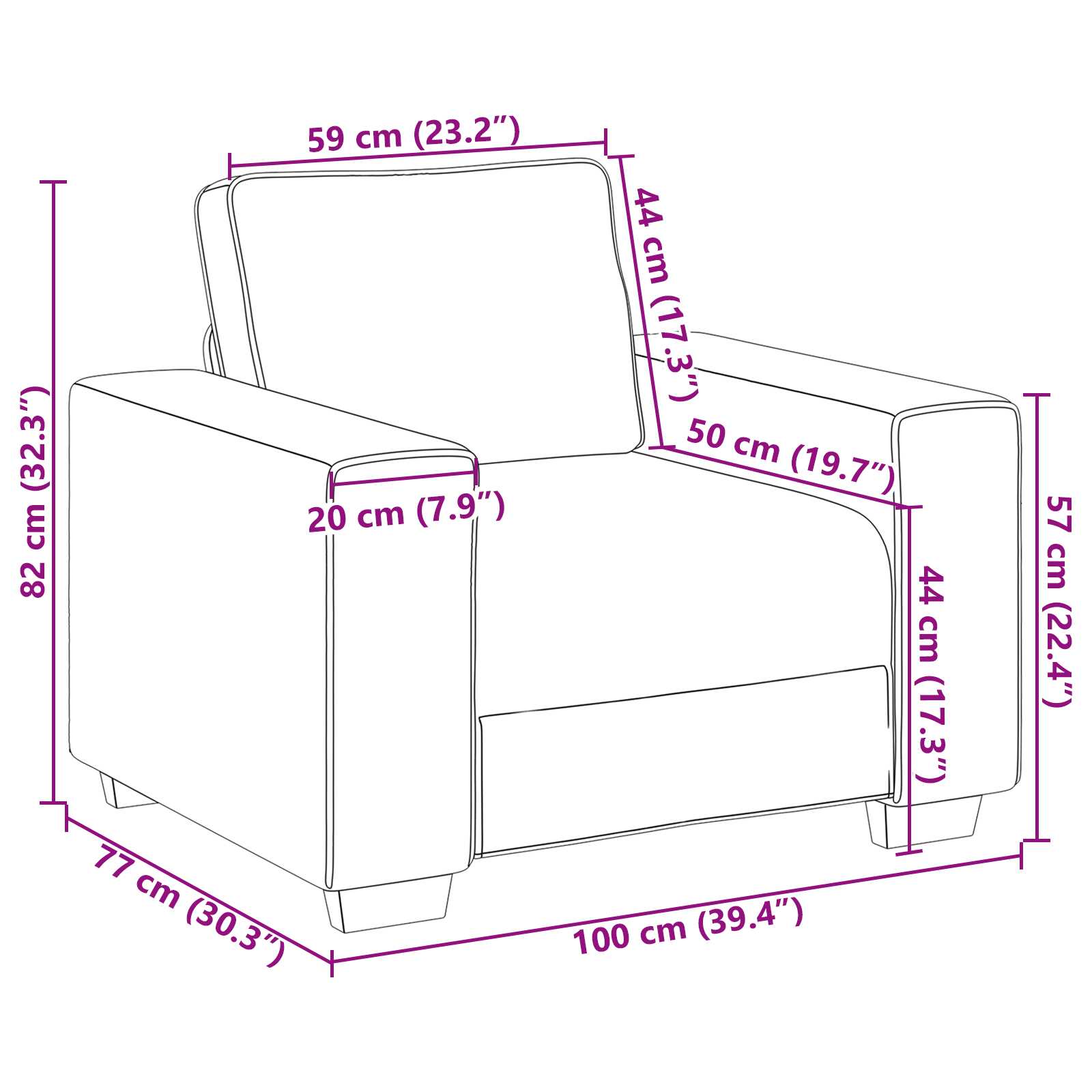 Canapé moderne en tissu - Modèle Elio