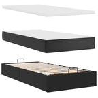 Lit coffre ottoman à LED avce matelas - surmatelas - tête de lit - Modèle Céleste