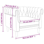 Fauteuil Chesterfield en tissu - Modèle Elliot
