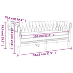 Canapé Chesterfield en tissu - Modèle Edward
